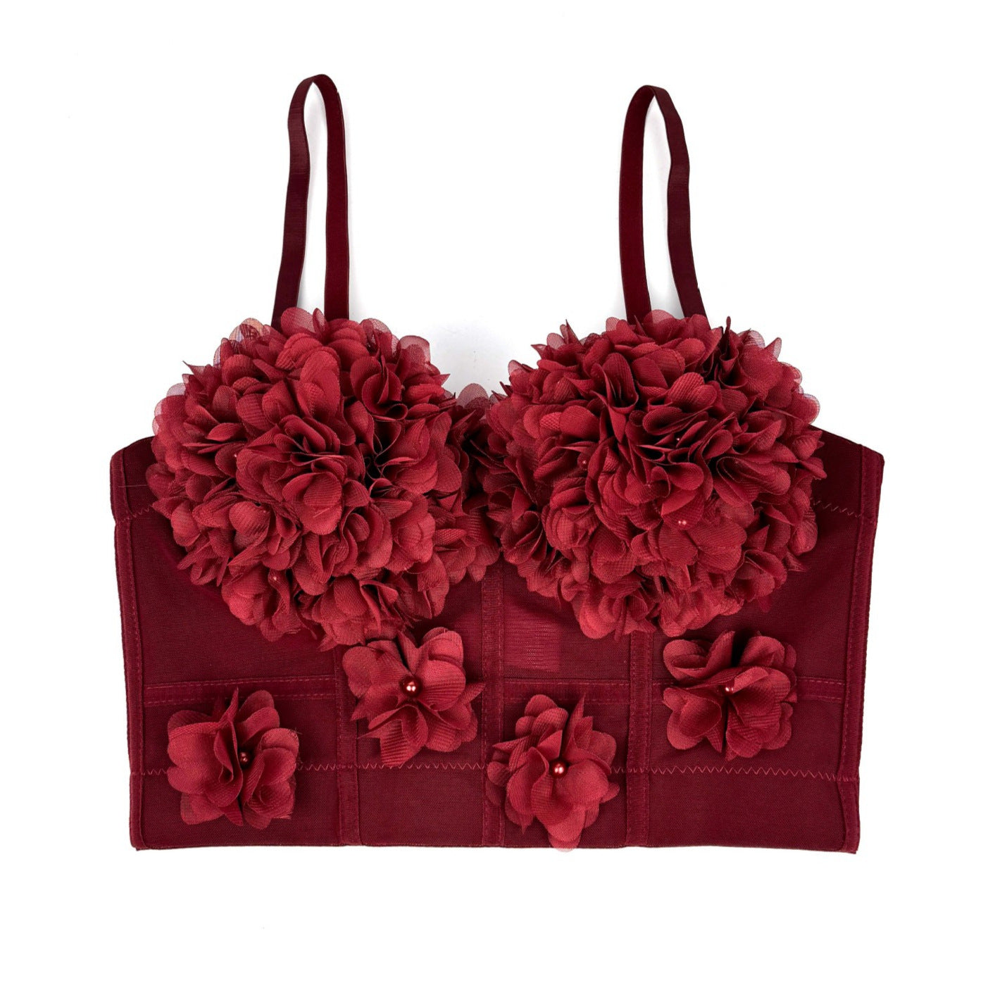Top Corsé con flores estilo francés