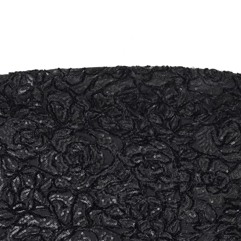 Bead embellished velvet strapless sleeveless top