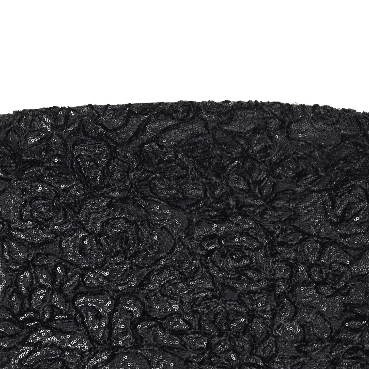 Bead embellished velvet strapless sleeveless top