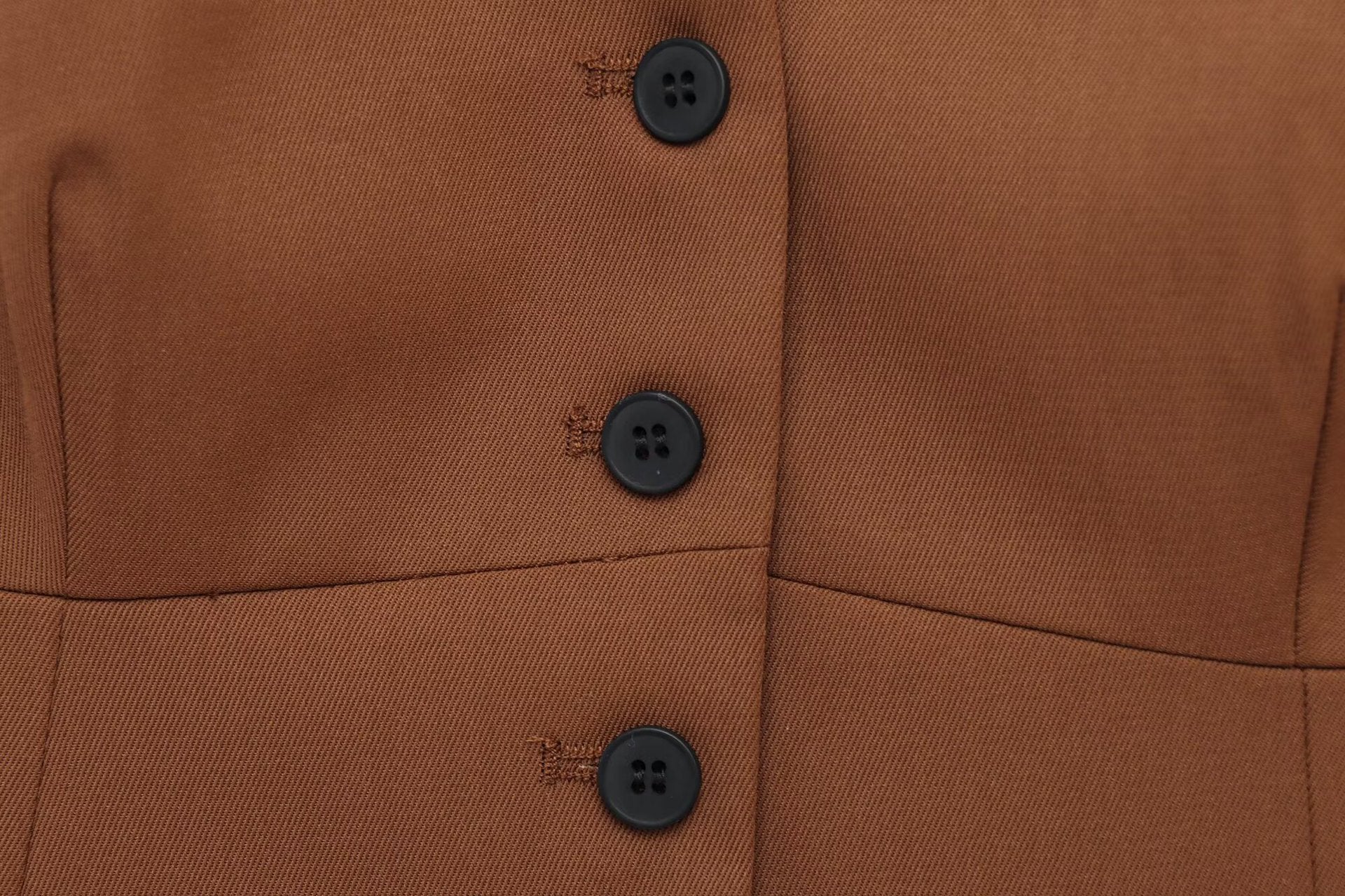 Conjunto Chaleco Sin Mangas con Bolsillo y Minifalda Estilo Office