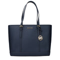 Blue Leather Shoulder Bag