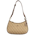 Beige Polyurethane Women Handbag