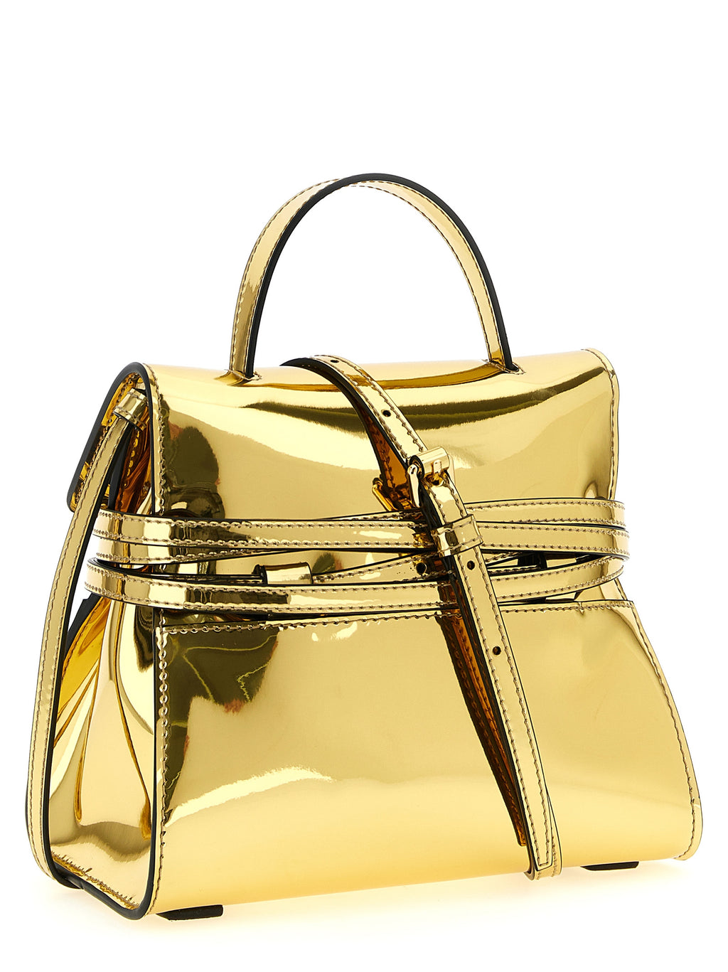 Love Moschino bolso de mano dorado Tie Me