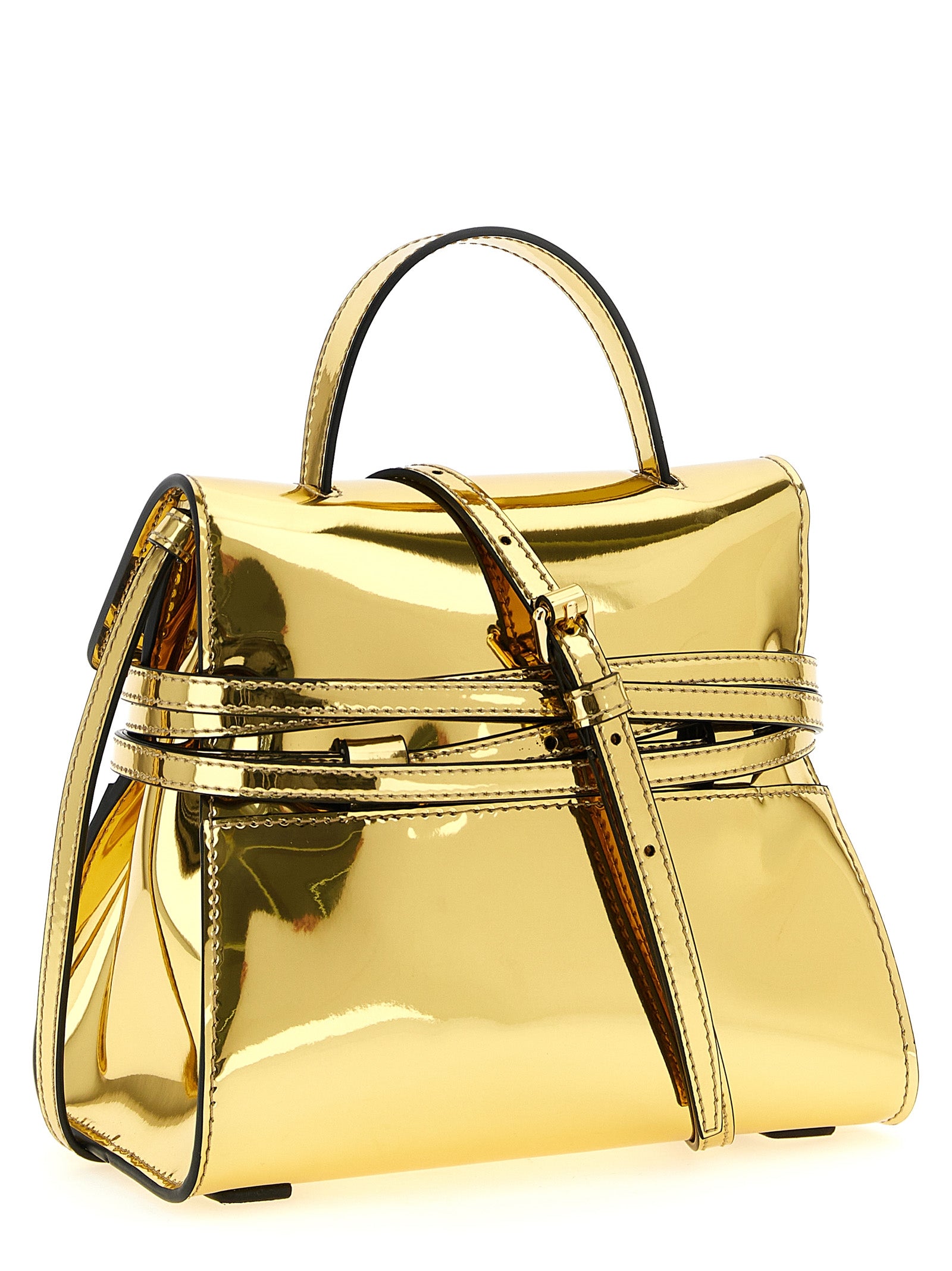 Love Moschino bolso de mano dorado Tie Me