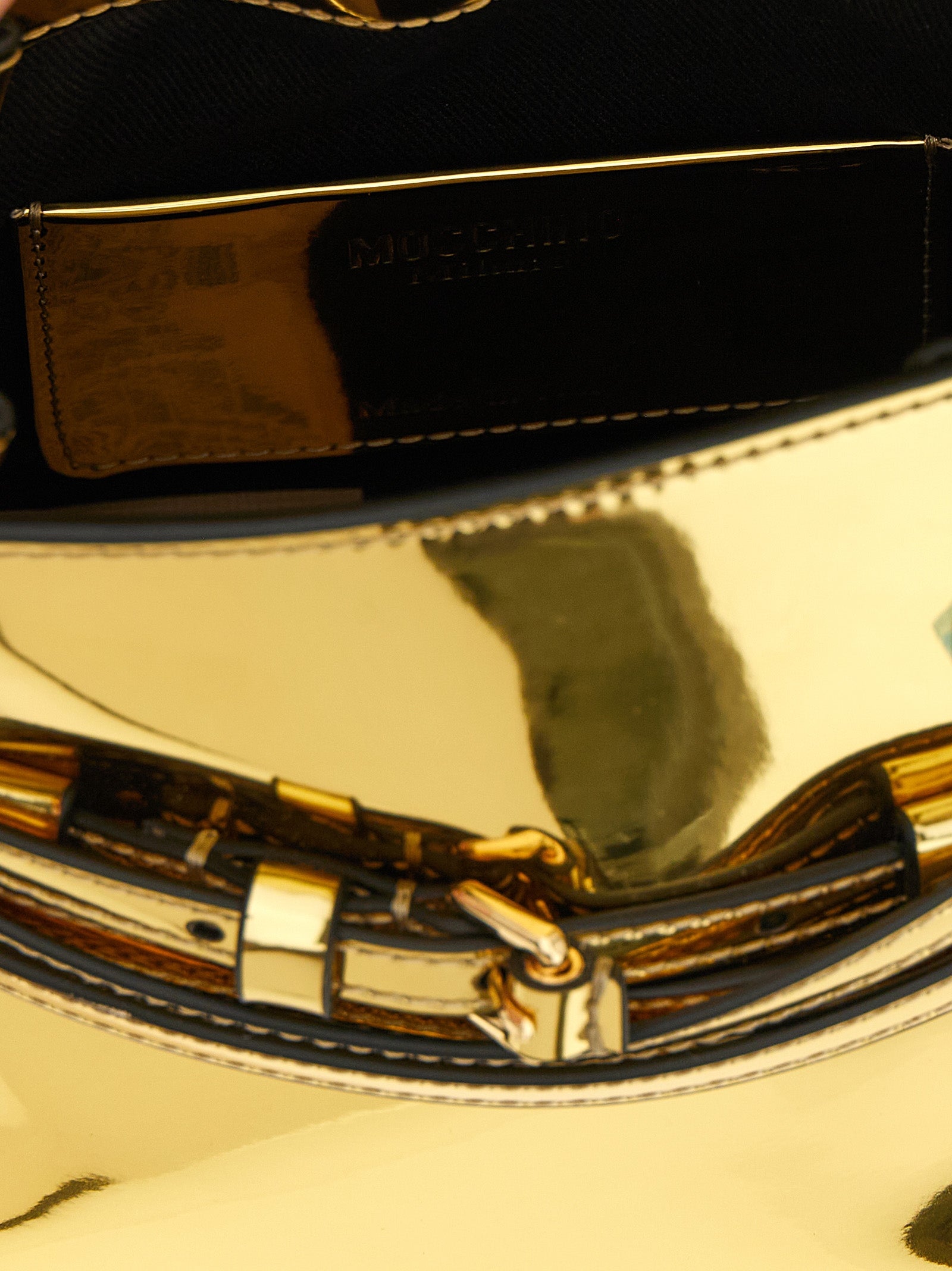 Love Moschino bolso de mano dorado Tie Me