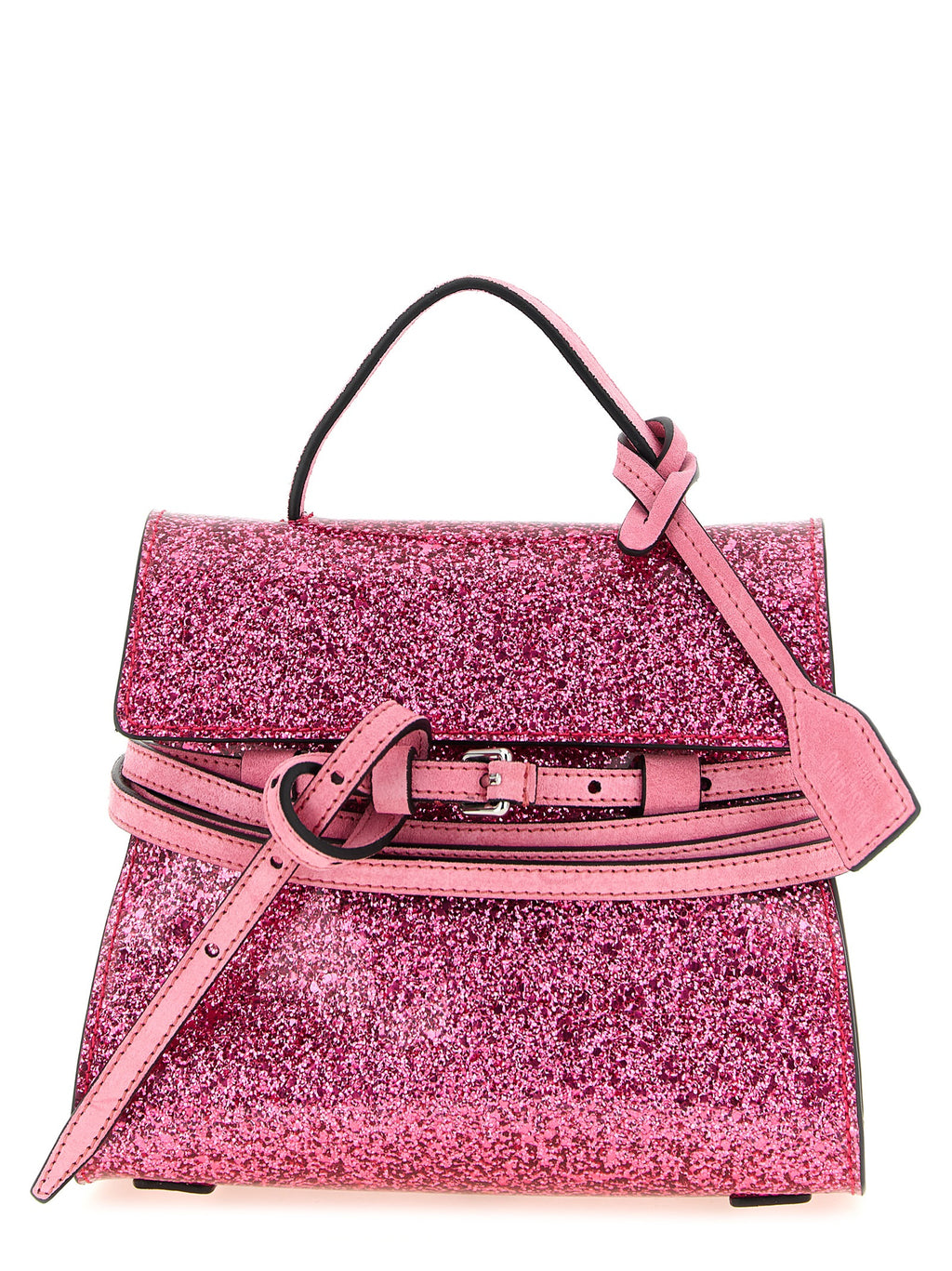 Love Moschino bolso de mano purpurina rosa
