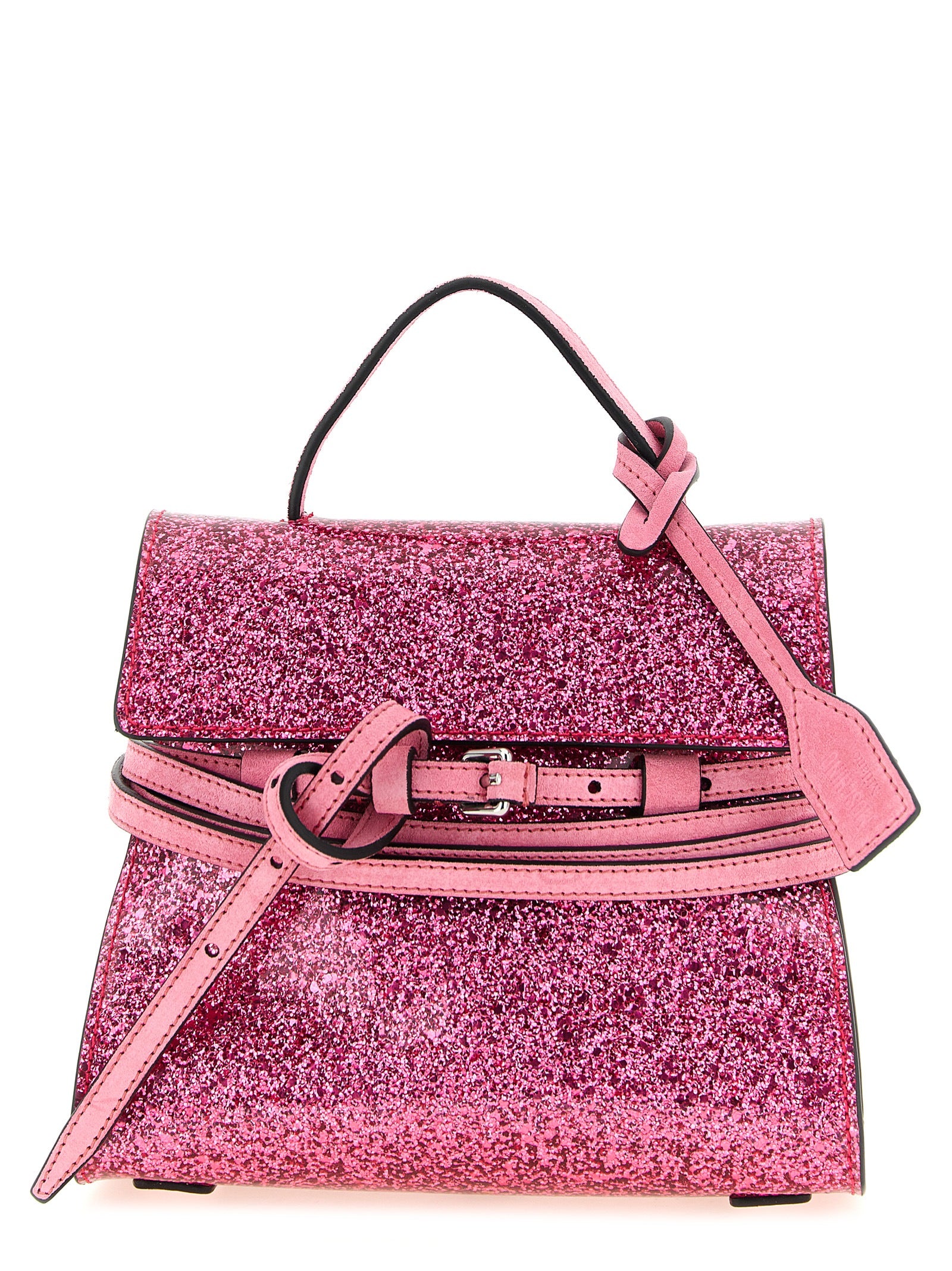 Love Moschino bolso de mano purpurina rosa