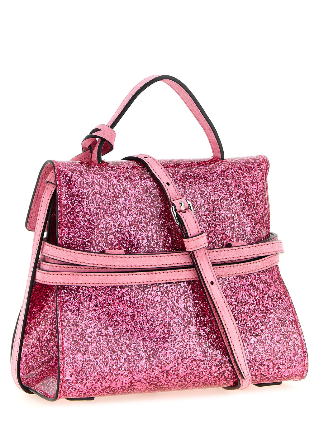 Love Moschino bolso de mano purpurina rosa