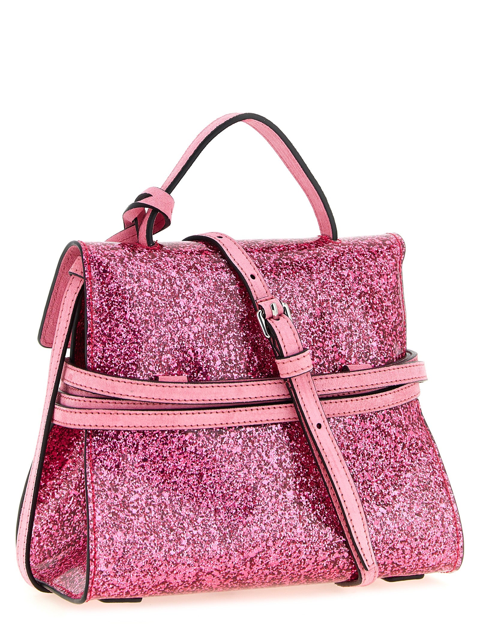 Love Moschino bolso de mano purpurina rosa