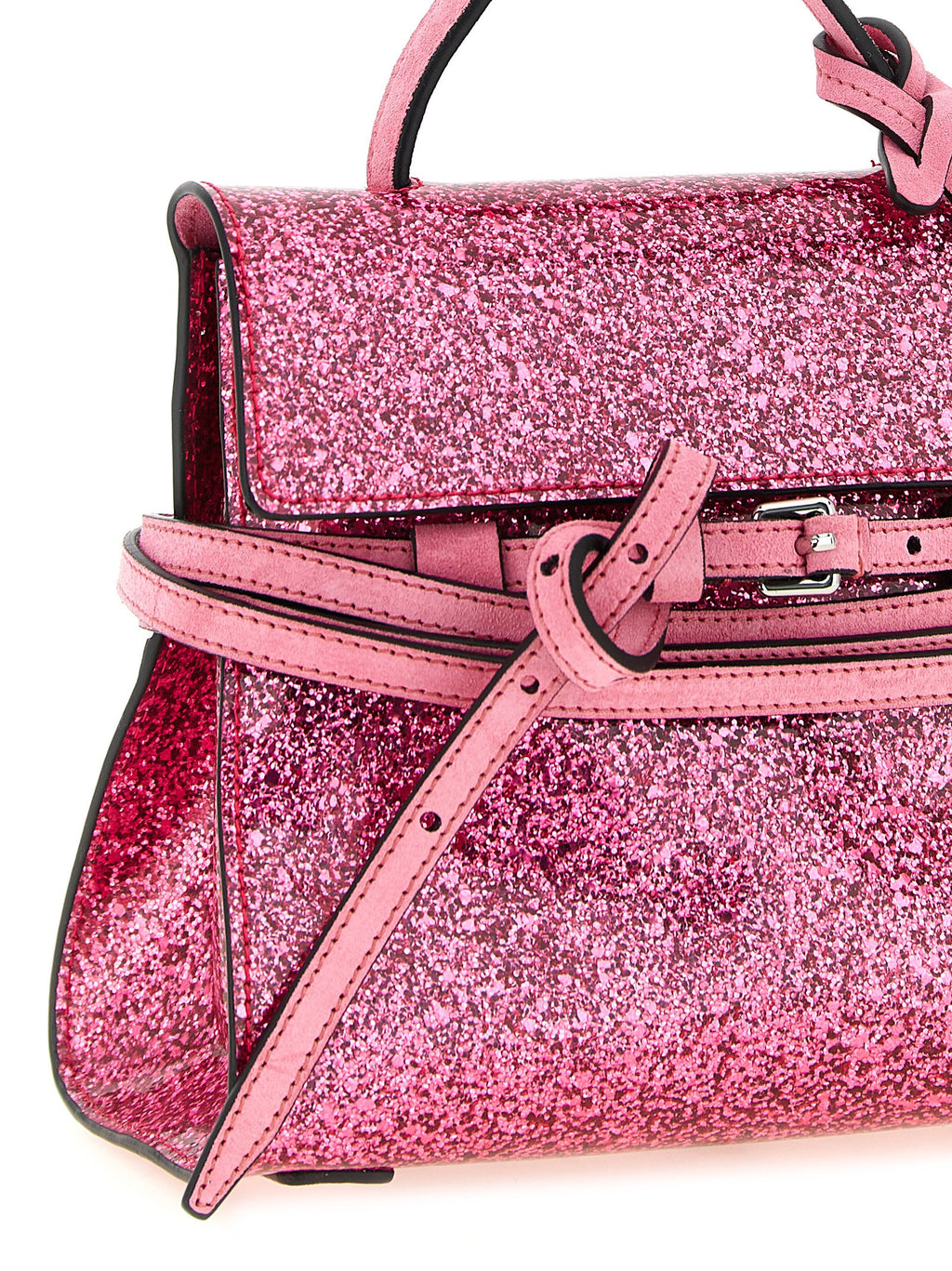 Love Moschino bolso de mano purpurina rosa