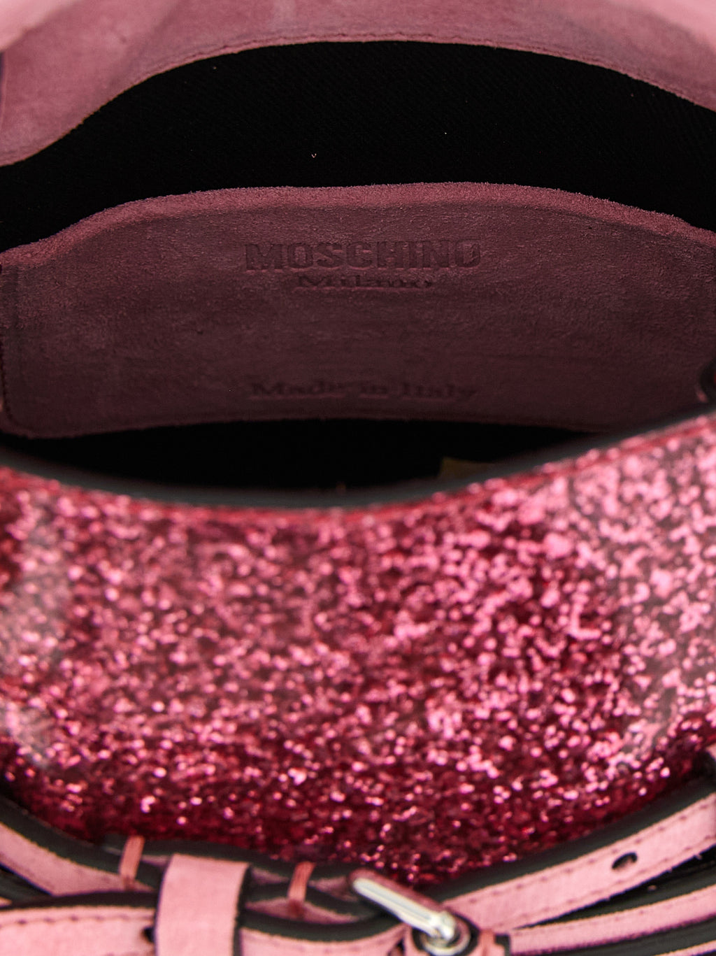 Love Moschino bolso de mano purpurina rosa
