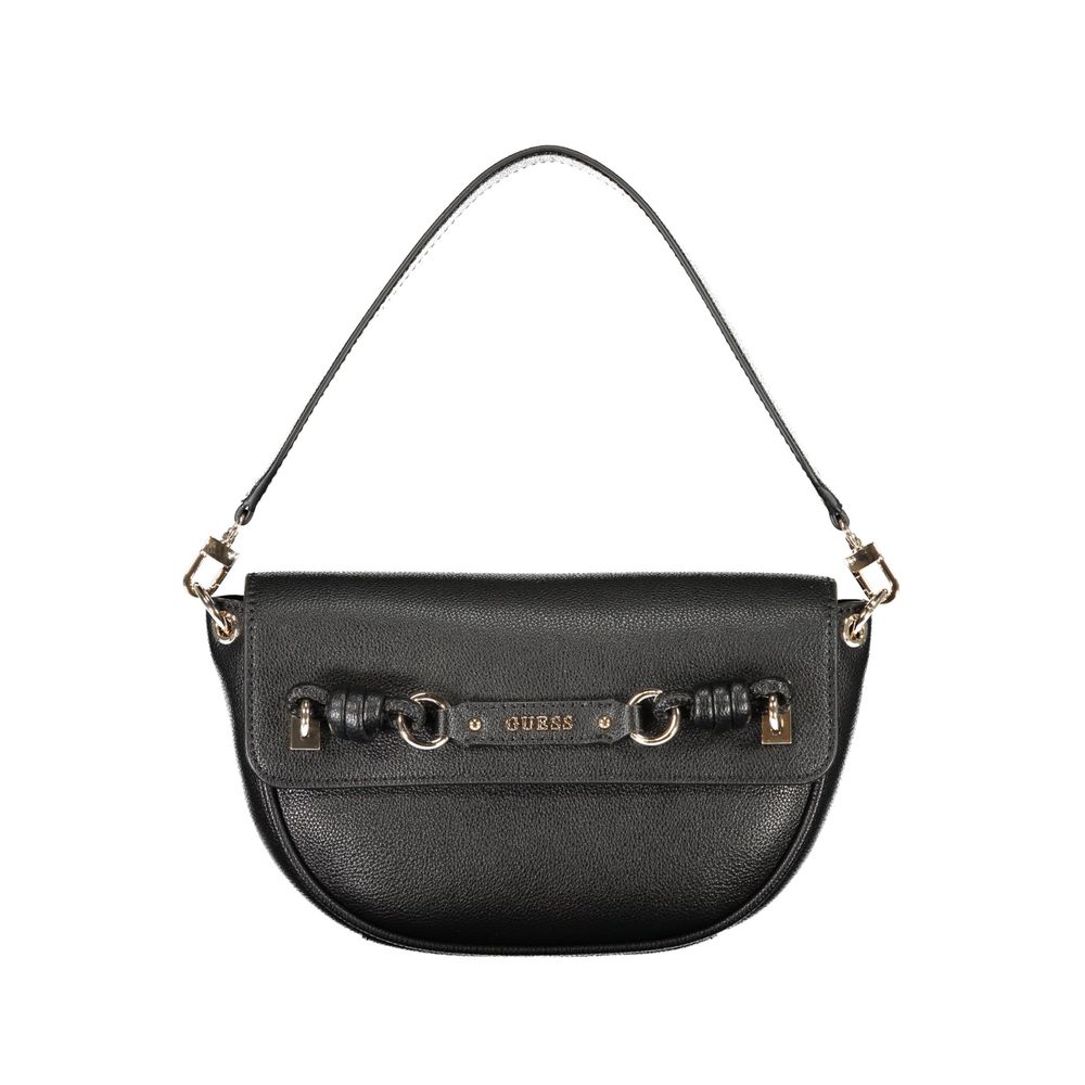 Black Polyurethane Women Bag