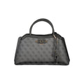 Nero Poliuretano Women's Bag with Handles and Adjustable Strap