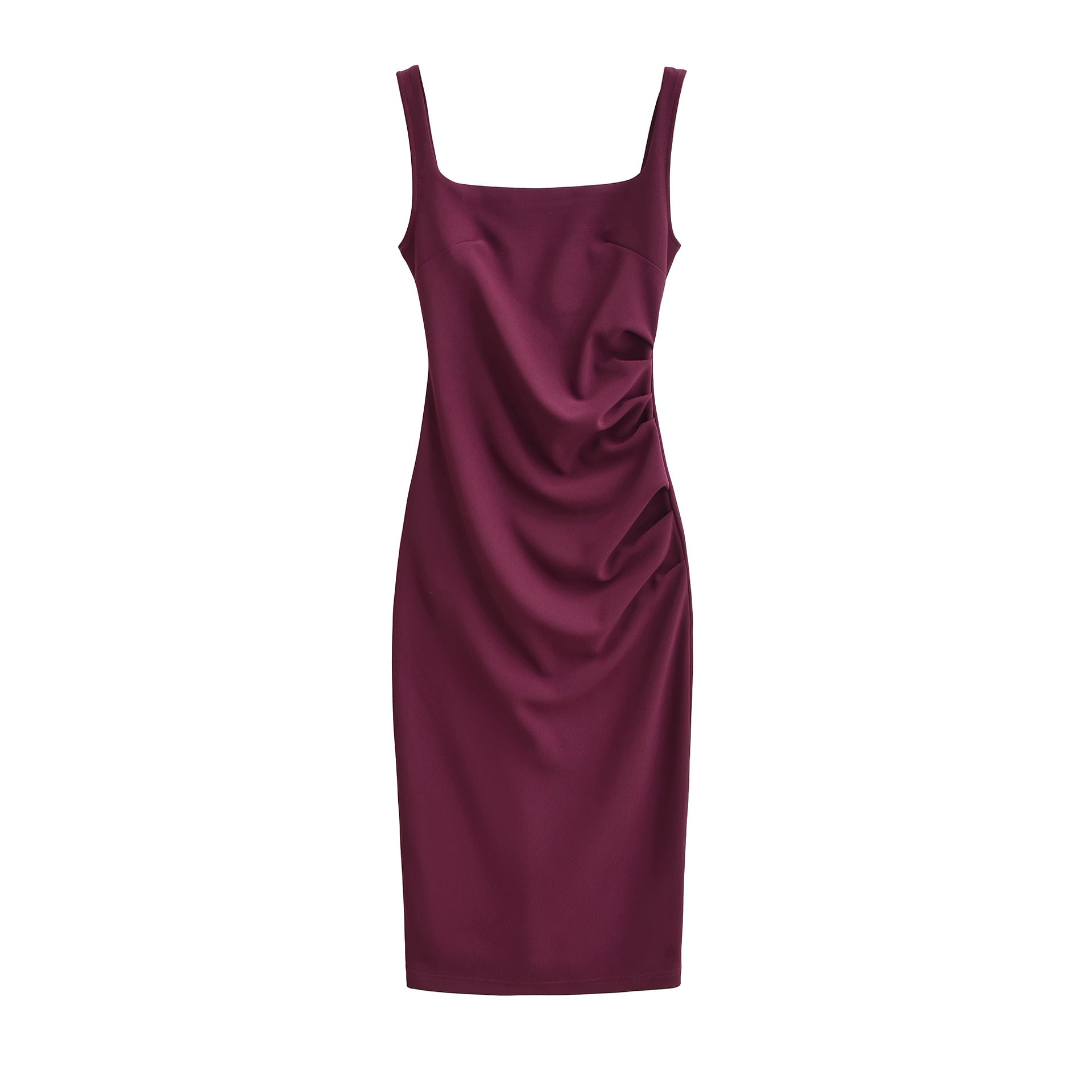 Vestido sin mangas con cuello redondo