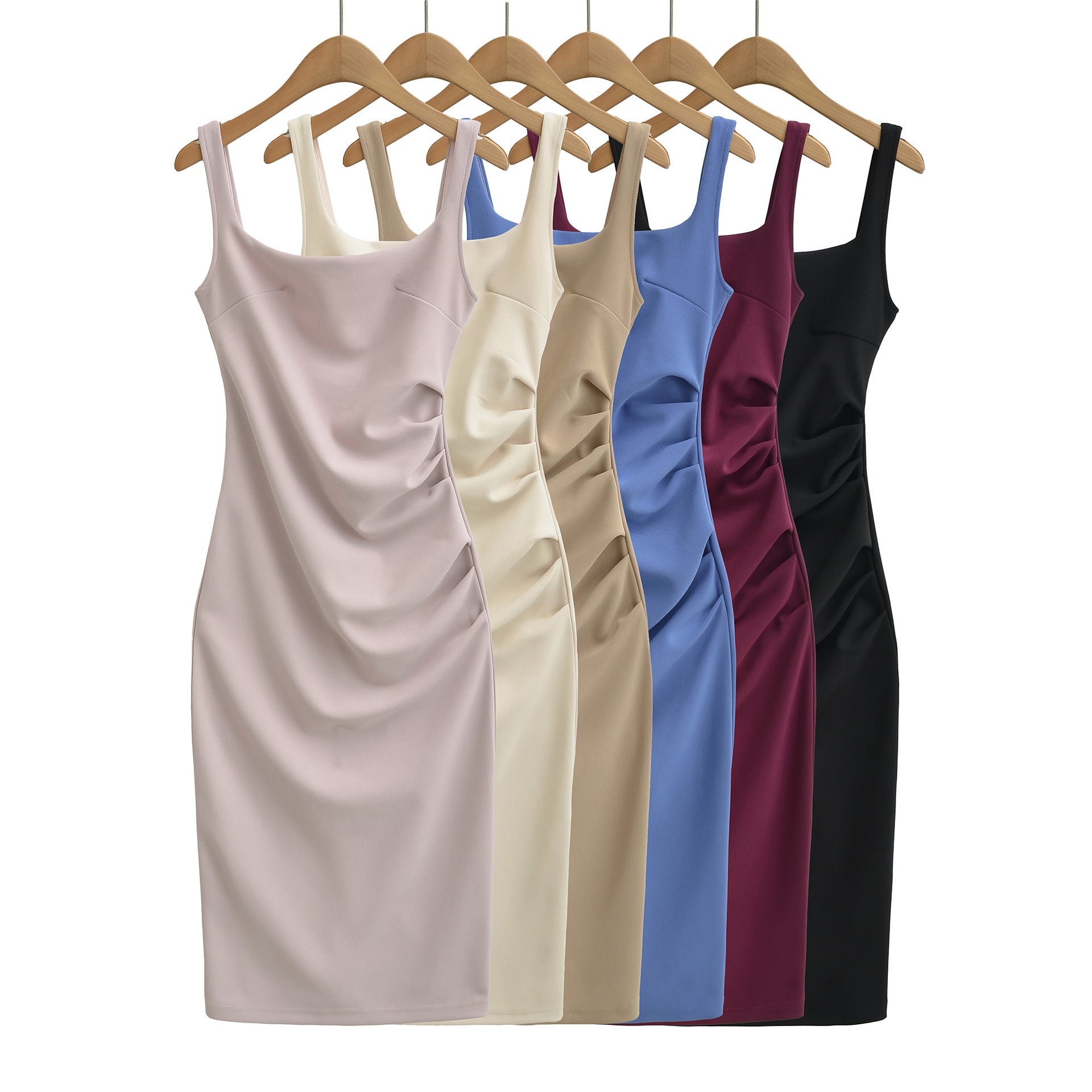 Vestido sin mangas con cuello redondo