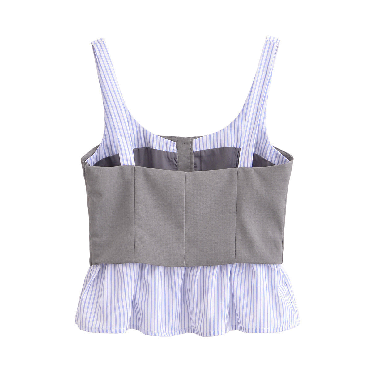 Top de rayas patchwork moderno y versátil