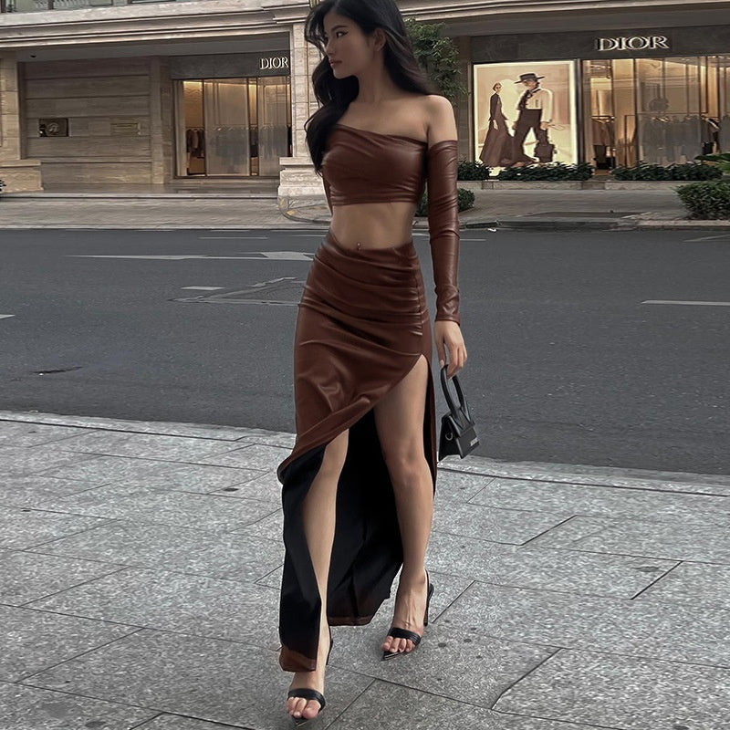 Versatile sexy irregular top for women