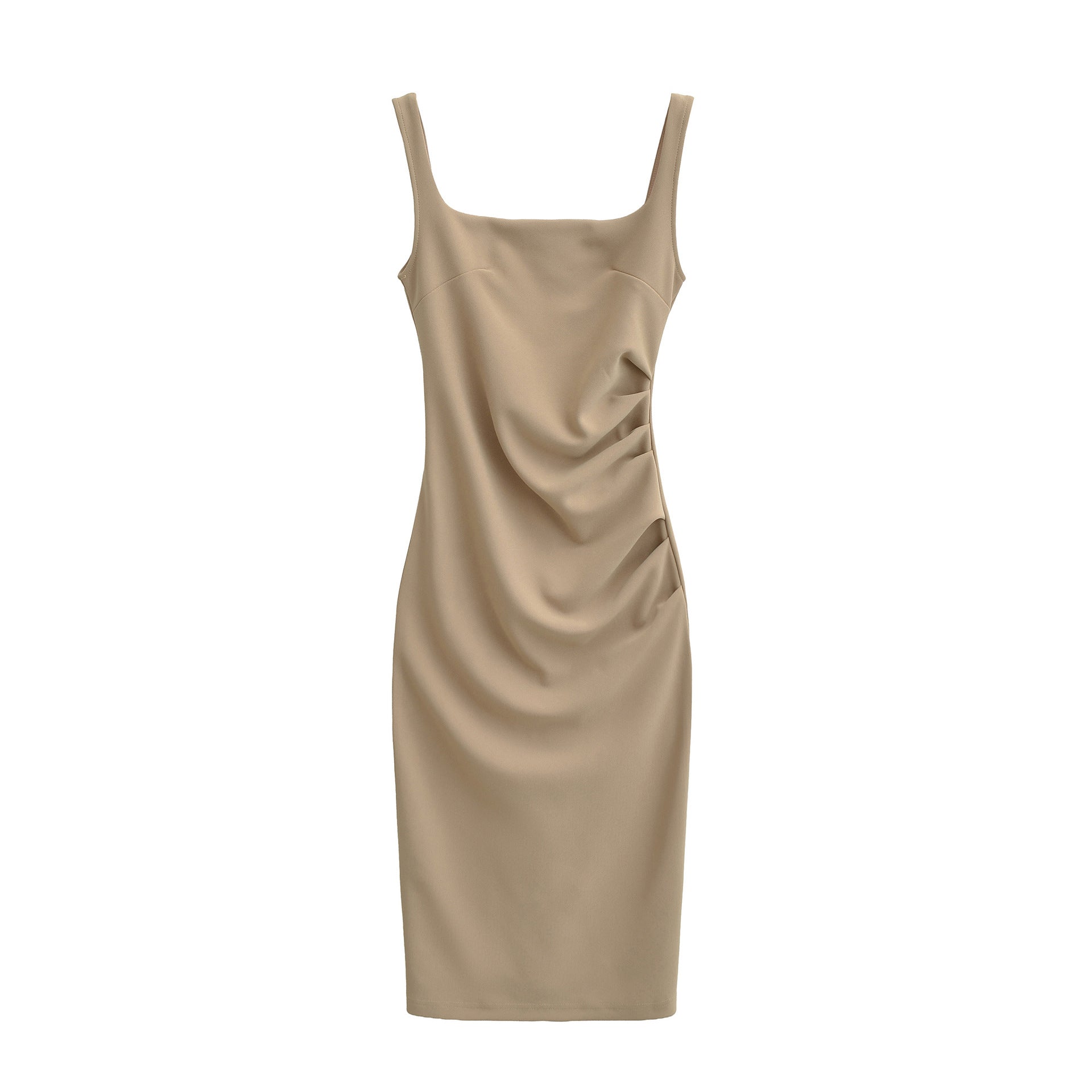 Vestido sin mangas con cuello redondo