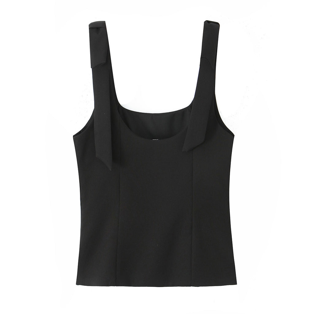 Sexy bow tie strap camisole top
