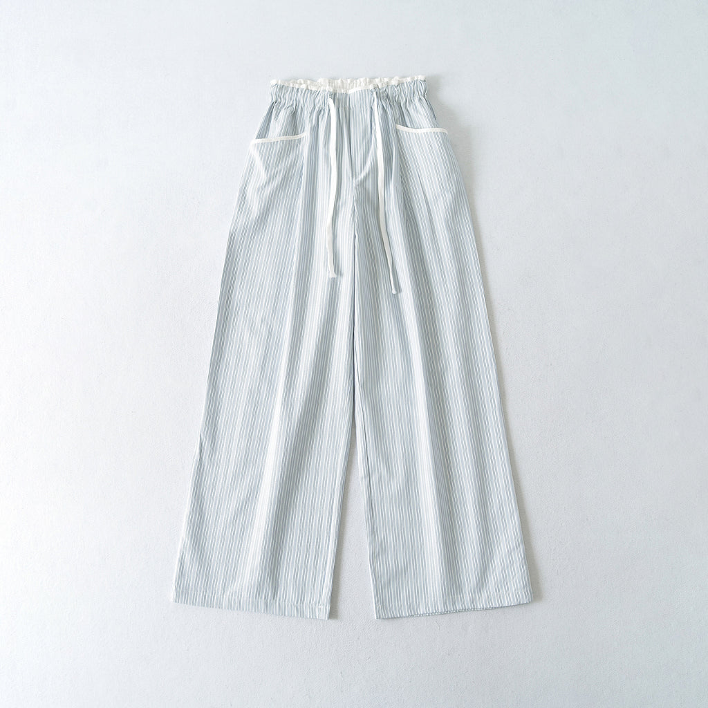 Pantalón Pierna Ancha Recta Cintura Alta Rayas Street Fashion Tencel Mujer