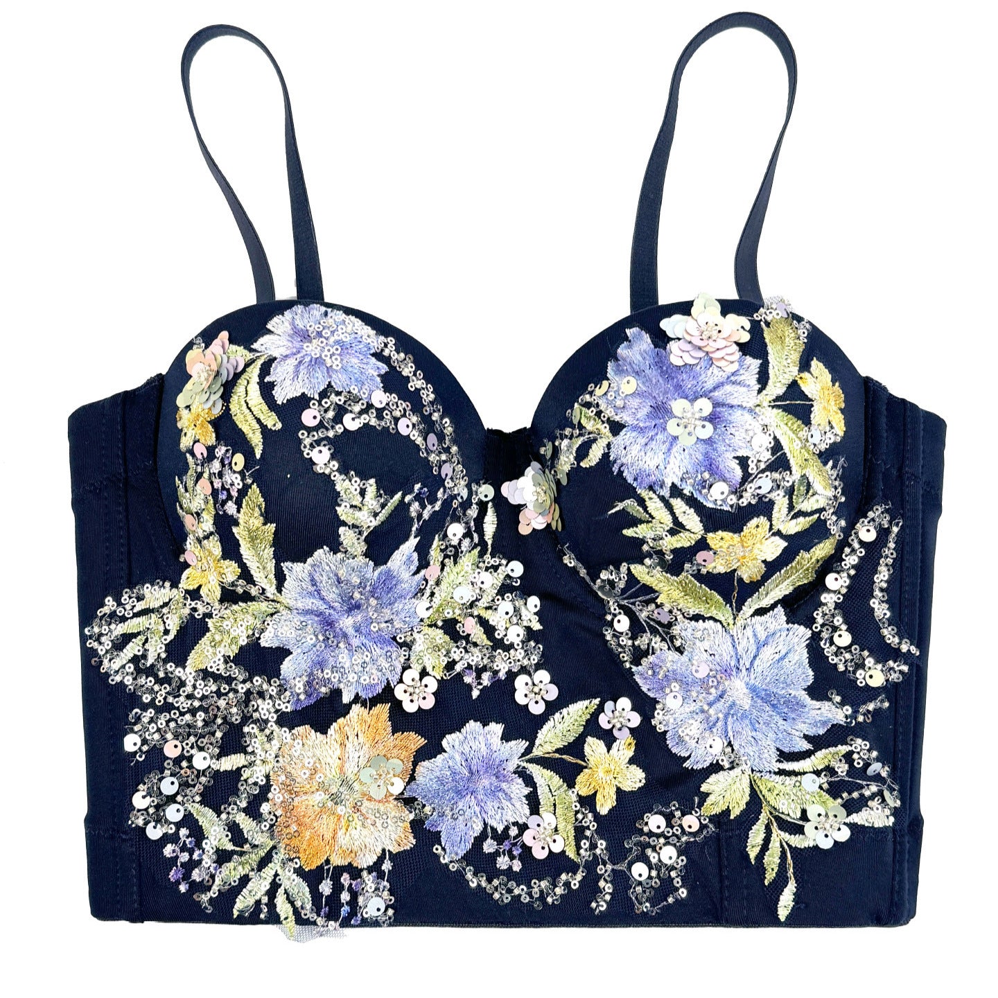 Top Corsé sin tirantes vintage ajustado