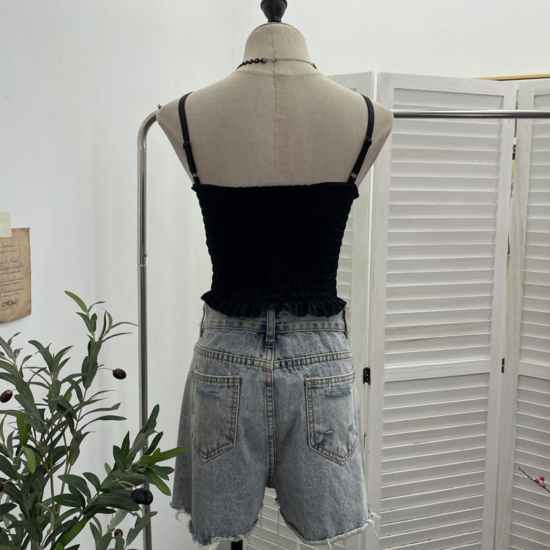 Topless strapless sleeveless top with a beautiful back