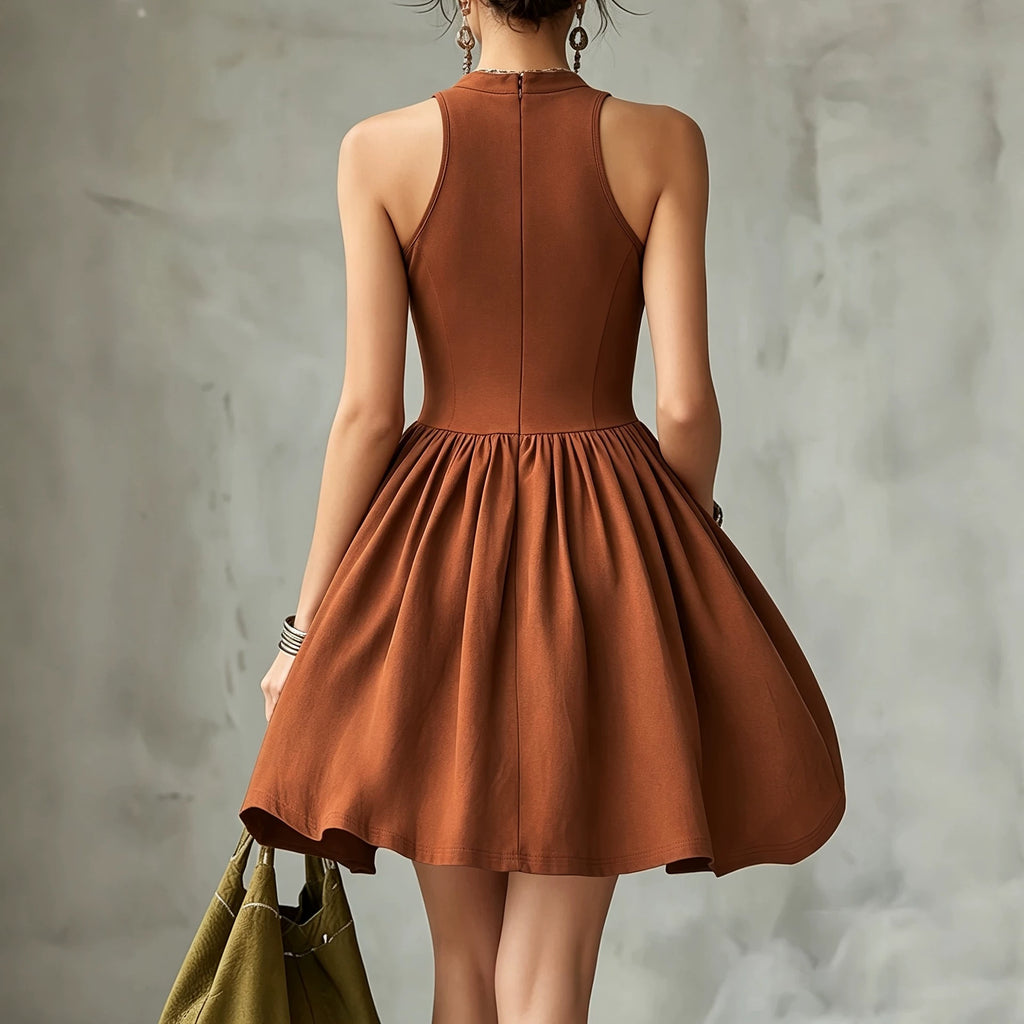 Vestido sin mangas con escote colgante