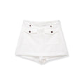 French retro style pocket decoration high waisted skirt pants