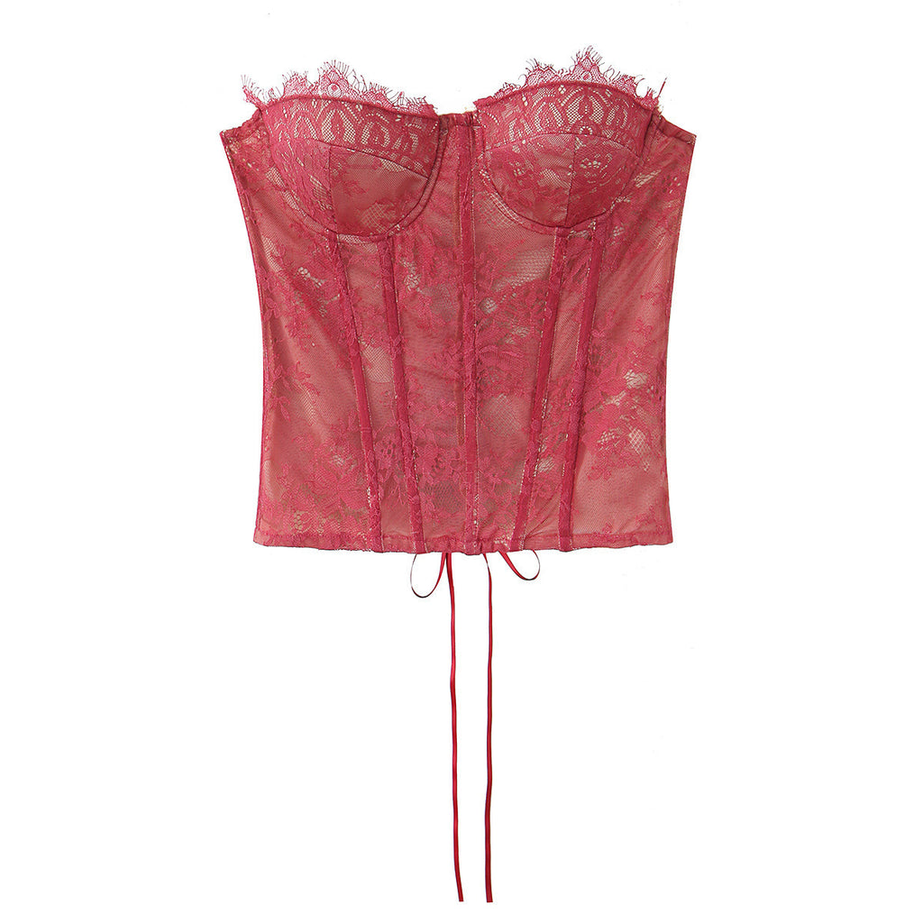 Top Corsé de Encaje Elegante para Mujer