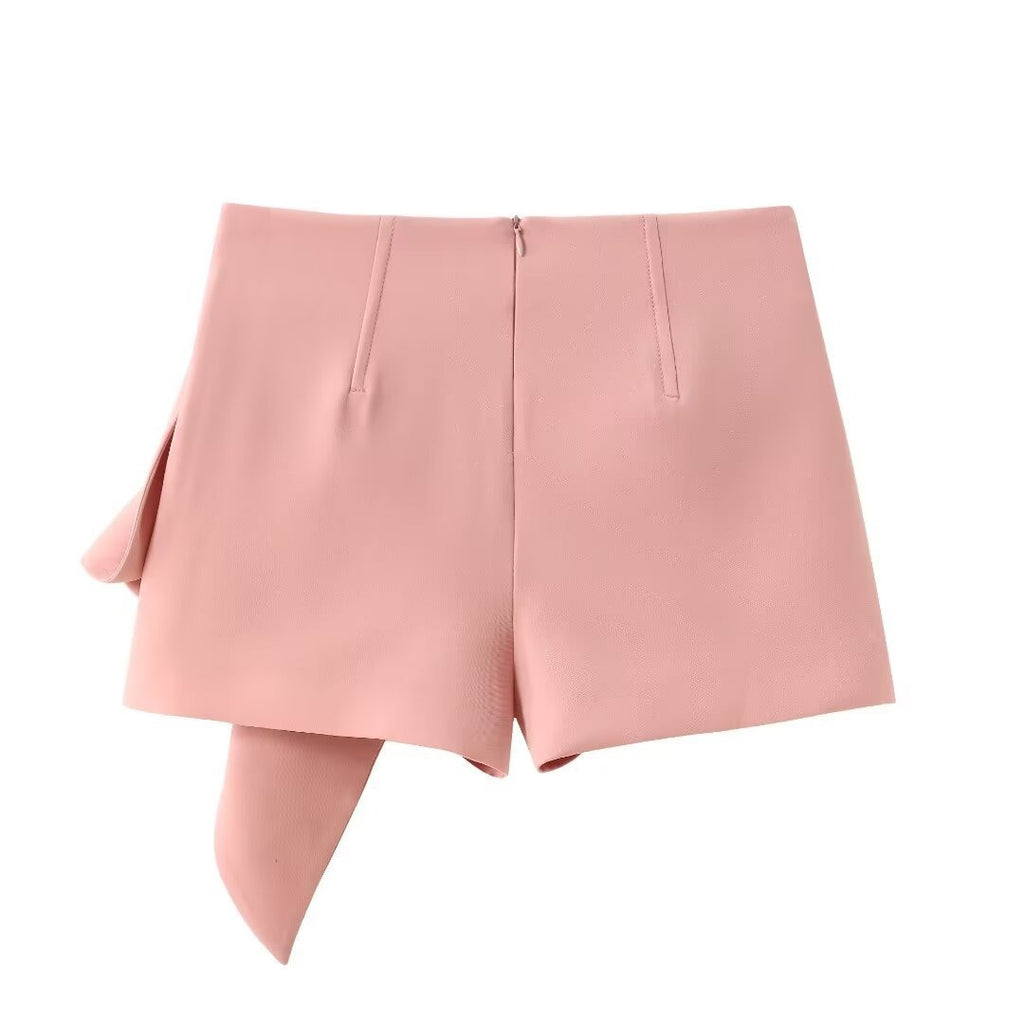 Conjunto Dos Piezas Top Corsé Corto Sin Mangas Shorts Poliéster Elegante Sofisticado Mujer
