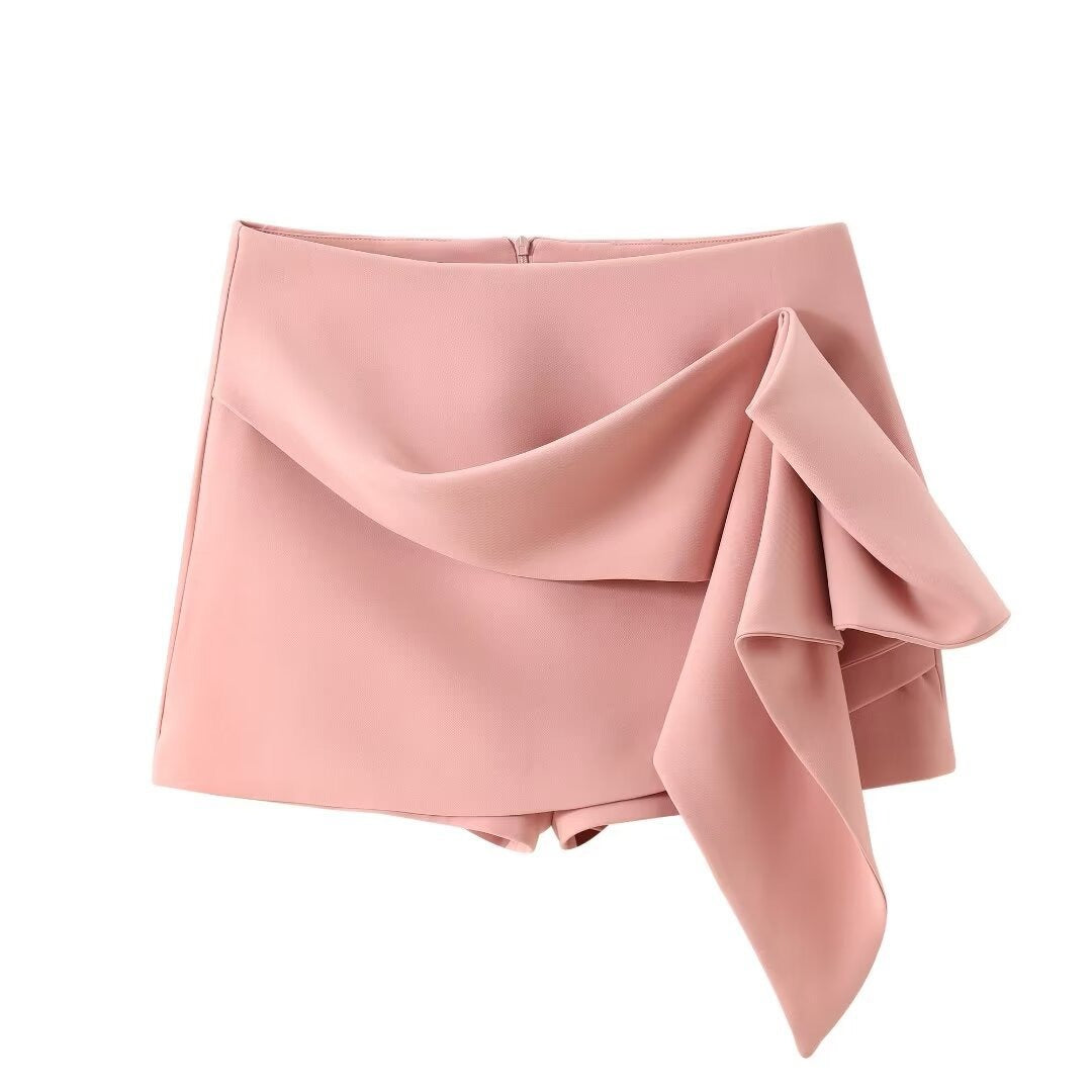 Conjunto Dos Piezas Top Corsé Corto Sin Mangas Shorts Poliéster Elegante Sofisticado Mujer