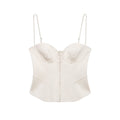 Top Corsé Satinado con Tirantes