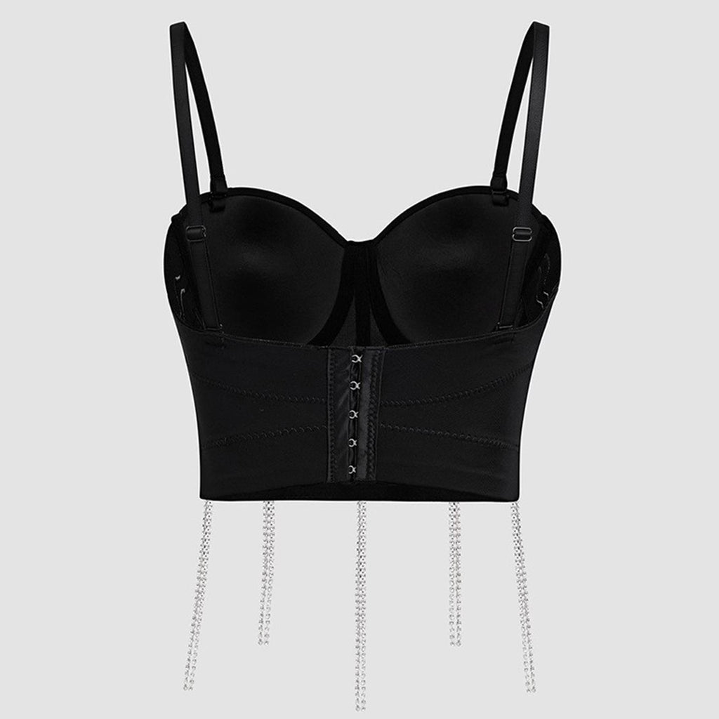 Top Strass Estrellado Estilo Dark Street Fashion Mujer