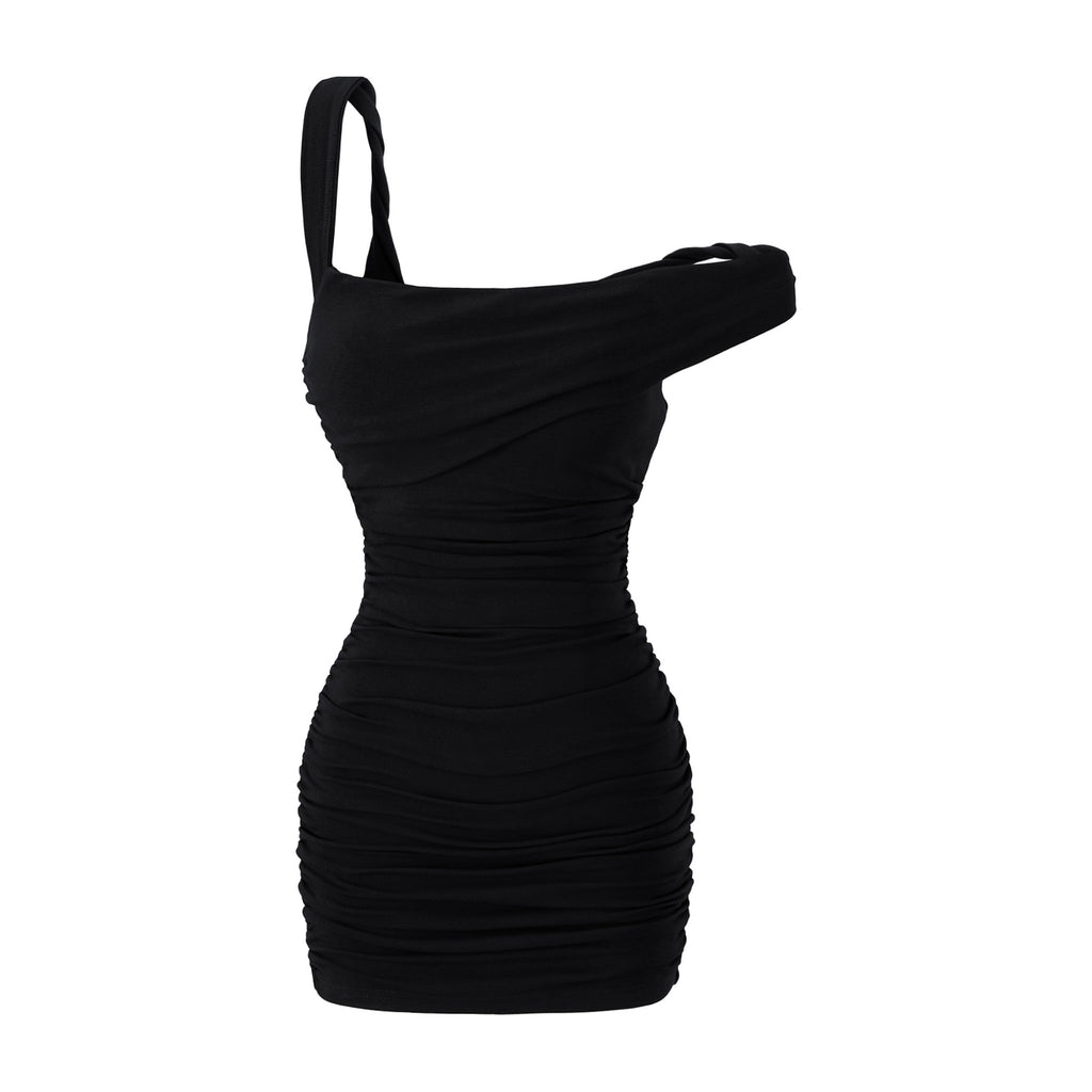 Sleeveless hip hugging short skirt
