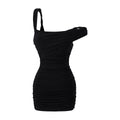Sleeveless hip hugging short skirt