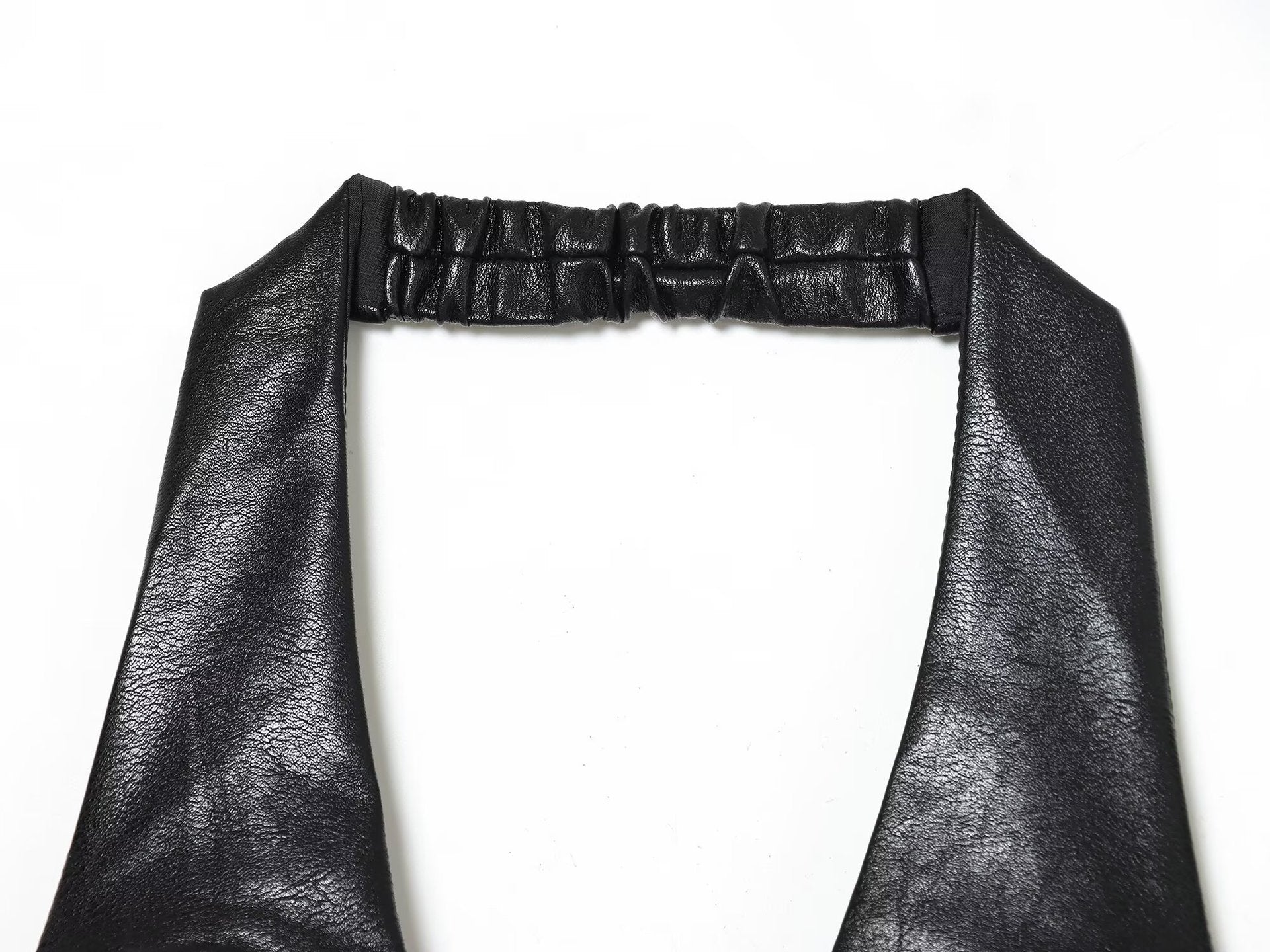 Top Chaleco Ajustado Cuello Halter con Cremallera