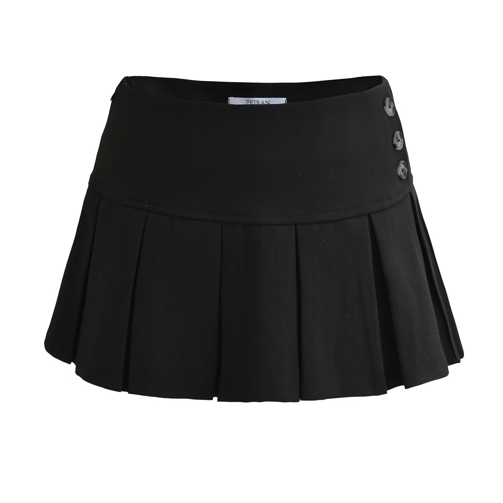 Falda corta Plisada con botones para Mujer