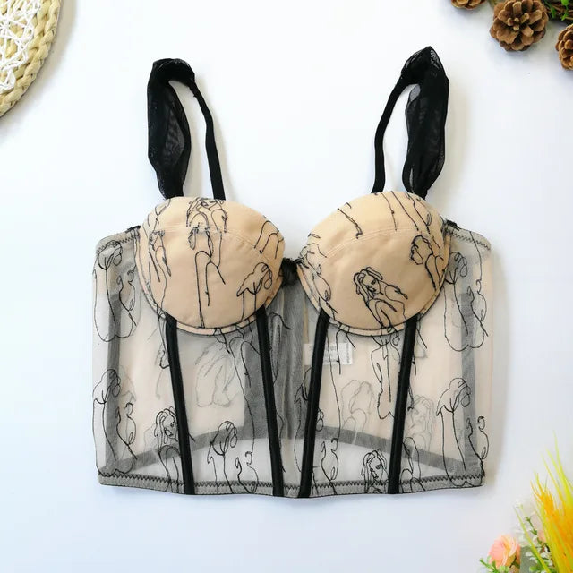 Top de tirantes con flores dulces