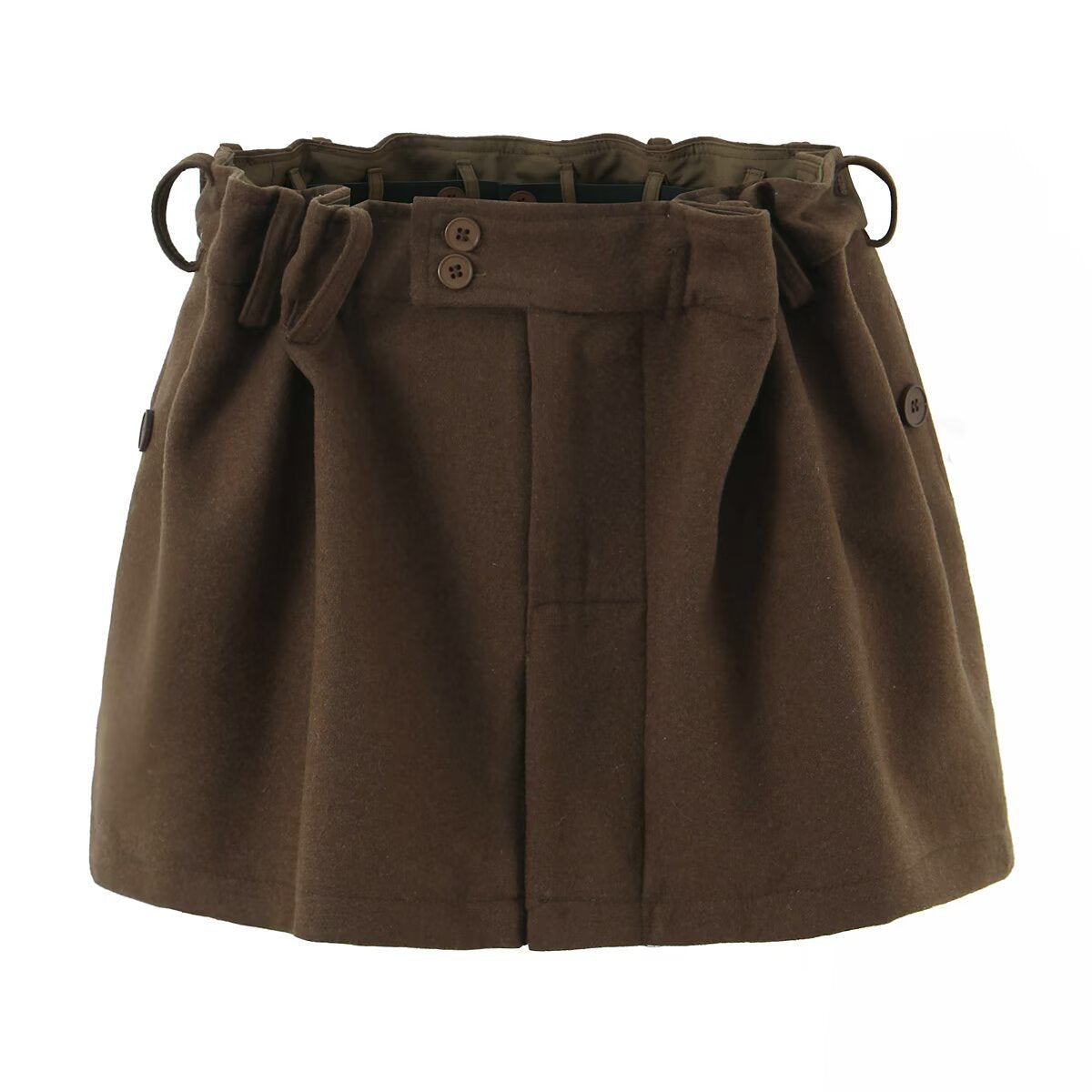 Spicy girl wool blend A-line skirt