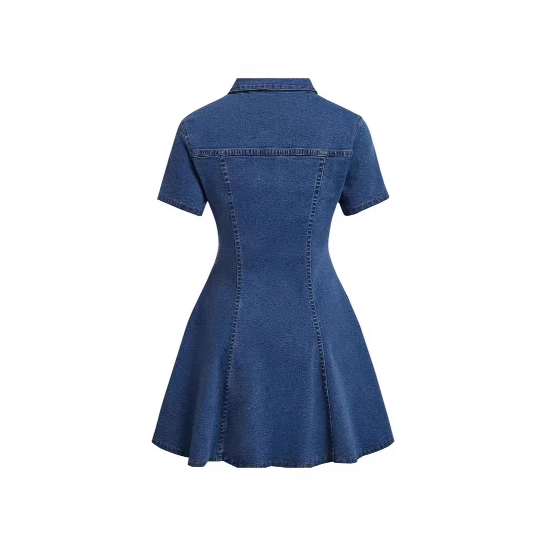 Vestido de Mezclilla con Botones para Mujer
