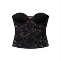Top Corsé de encaje de terciopelo para mujer