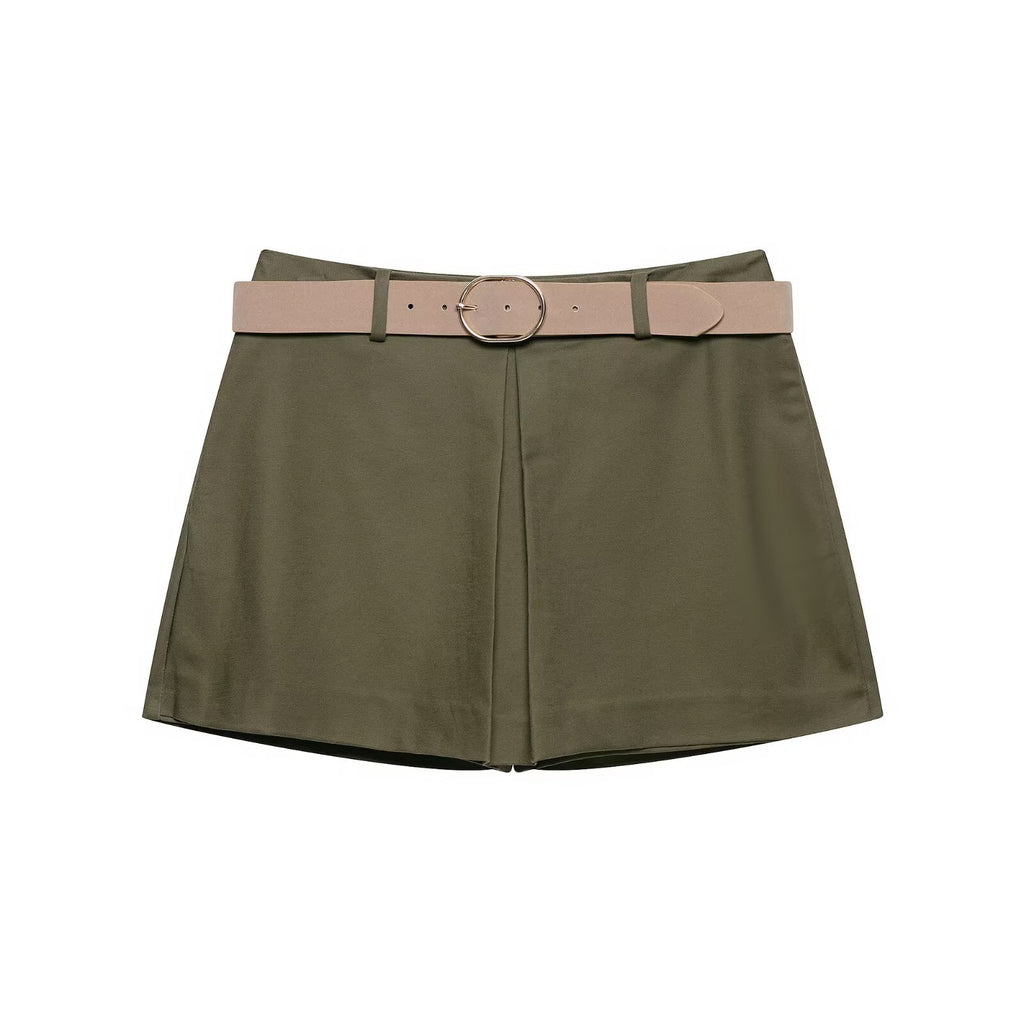 Falda pantalón con cinturón