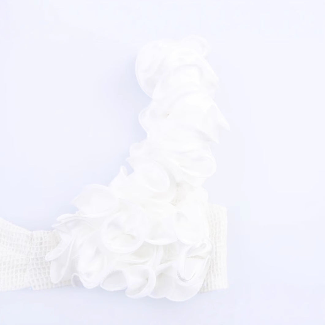 Strapless collar sleeveless pleated camisole top for women