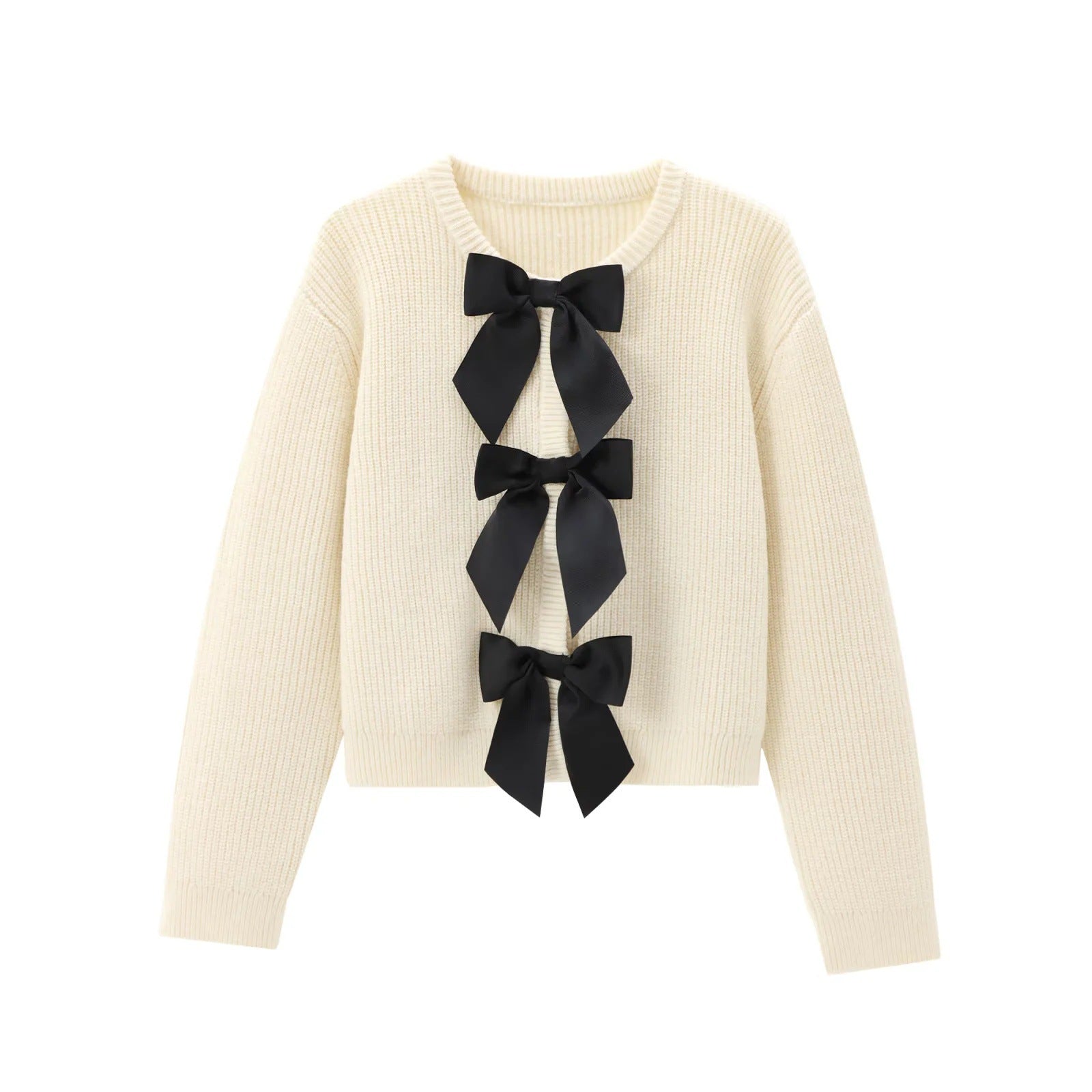 Women's Clothing Bow Tie Knit Cardigan