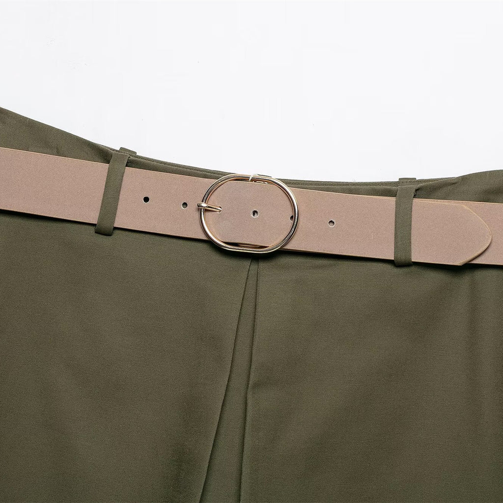 Falda pantalón con cinturón