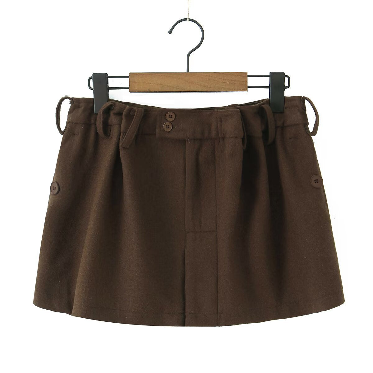 Spicy girl wool blend A-line skirt