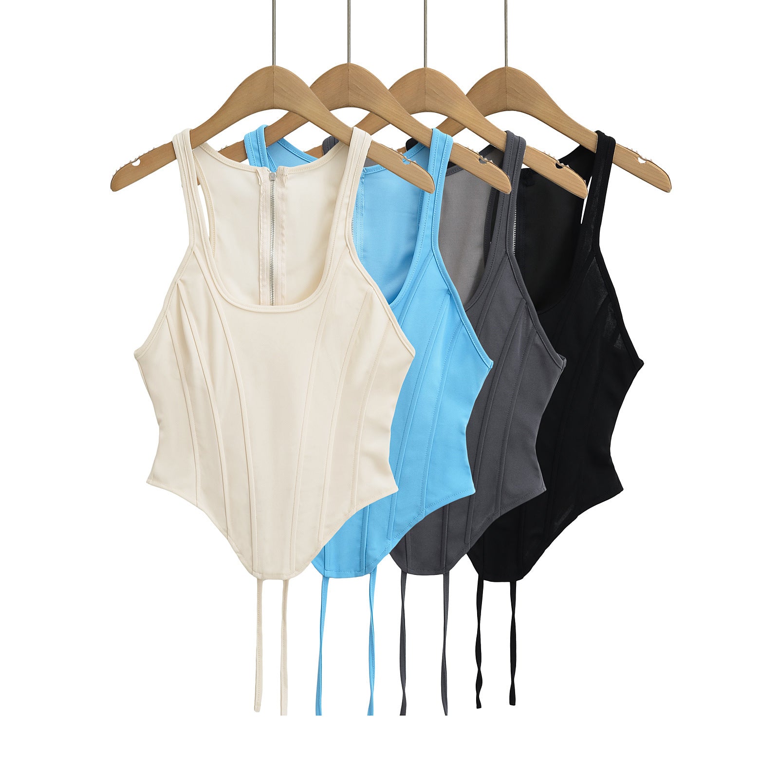 Top de chaleco para mujer con cintura ceñida