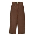Women's High Waist Straight Loose Brown Denim Trousers Drape Chocolate Street Hot Girl Sneakers