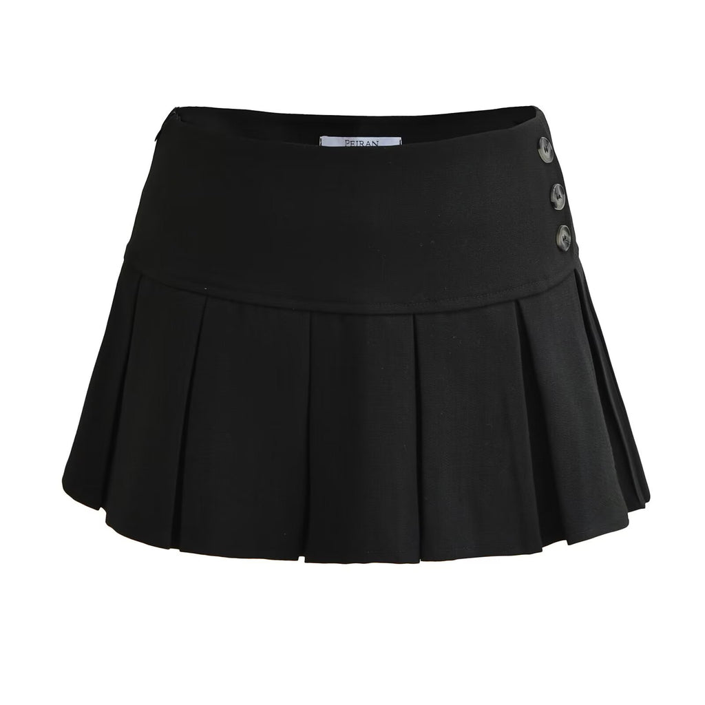 Falda corta Plisada con botones para Mujer