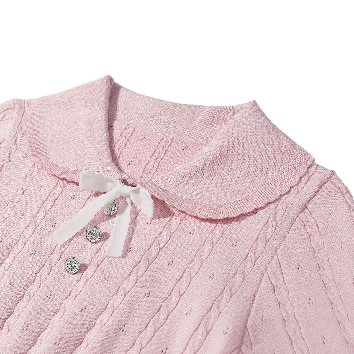 Conjunto Punto Elástico Dos Piezas Jersey Manga Larga Mini Falda Dulce Casual Otoño Invierno Mujer Rosa